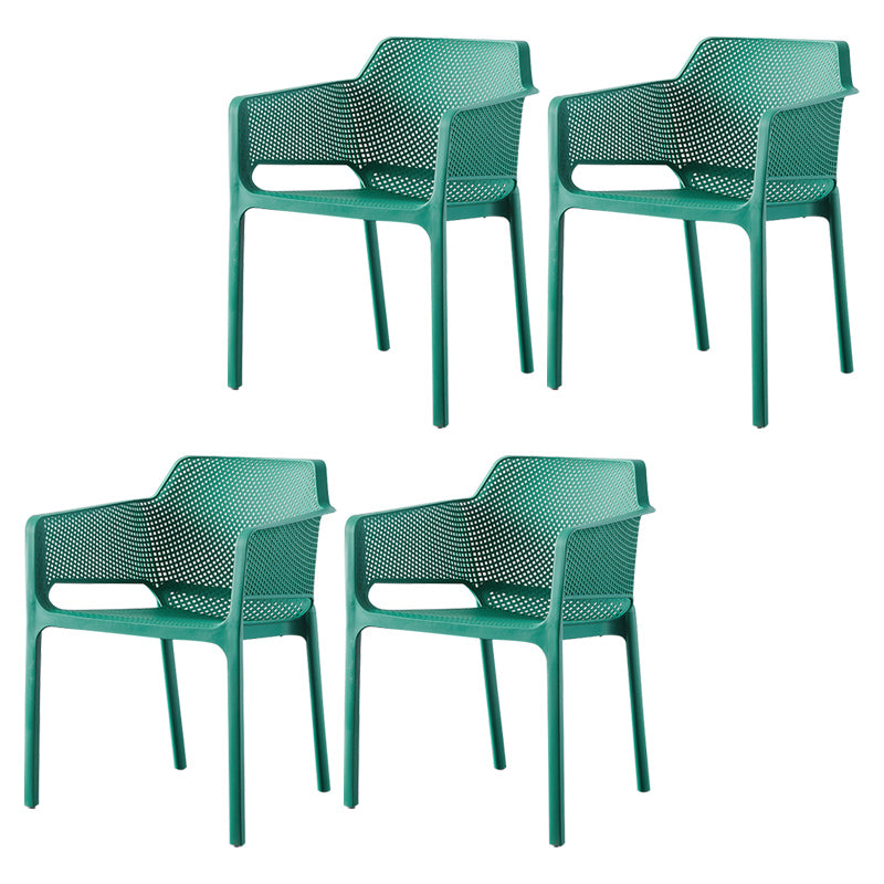 Chaises de bras empilables intérieures en plastique scandinave pour restauration en plastique pour la cuisine