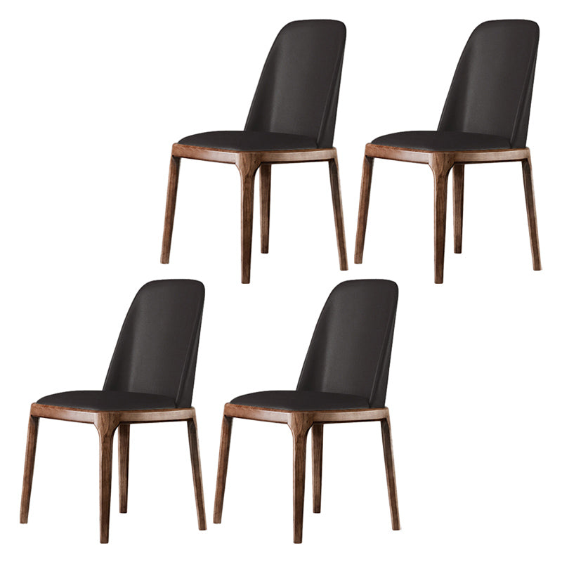 Chaises de salle à manger en bois de style scandinave, chaise à dossier solide sans bras pour salle à manger