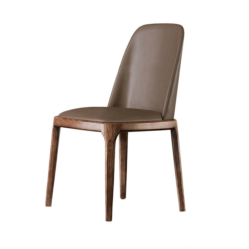 Chaises de salle à manger en bois de style scandinave, chaise à dossier solide sans bras pour salle à manger
