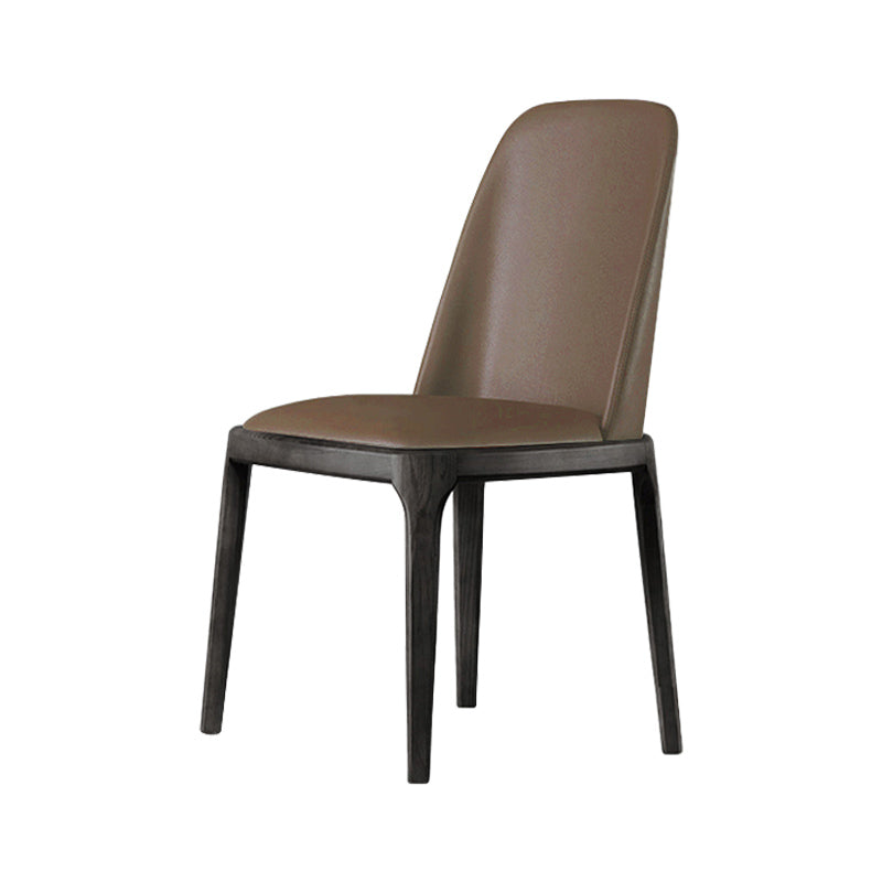 Chaises de salle à manger en bois de style scandinave, chaise à dossier solide sans bras pour salle à manger