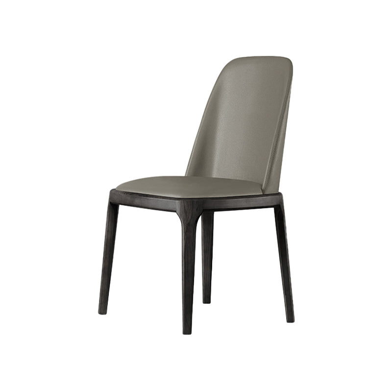 Chaises de salle à manger en bois de style scandinave, chaise à dossier solide sans bras pour salle à manger