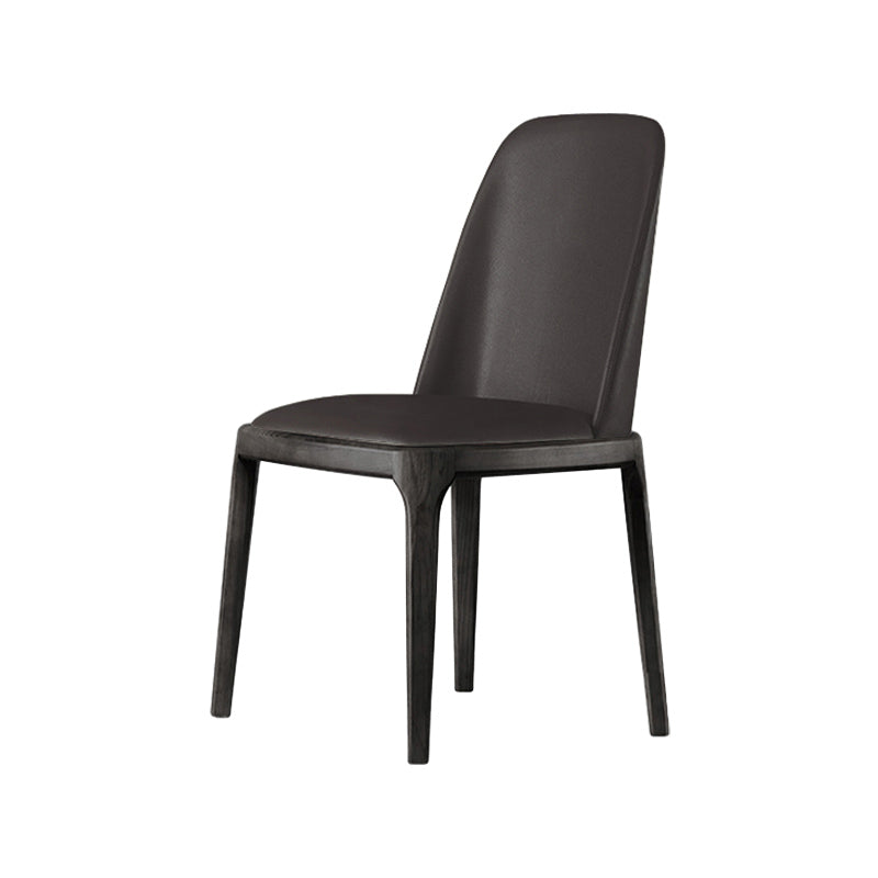 Chaises de salle à manger en bois de style scandinave, chaise à dossier solide sans bras pour salle à manger