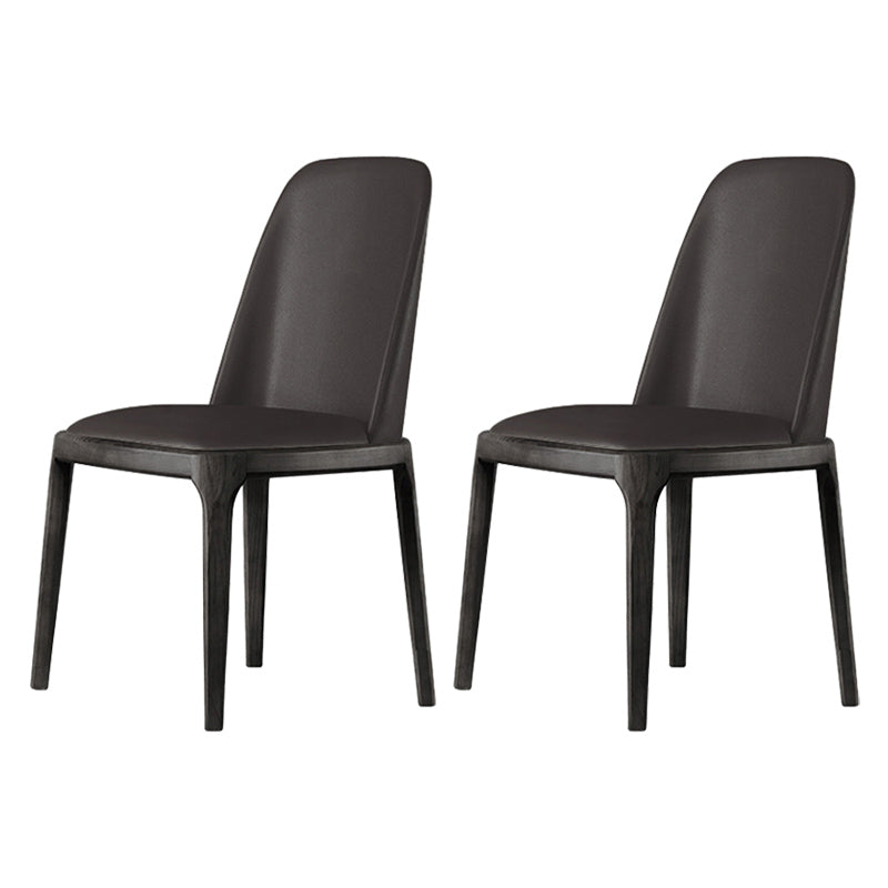 Chaises de salle à manger en bois de style scandinave, chaise à dossier solide sans bras pour salle à manger