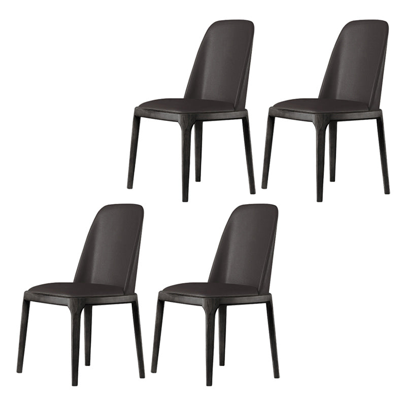 Chaises de salle à manger en bois de style scandinave, chaise à dossier solide sans bras pour salle à manger