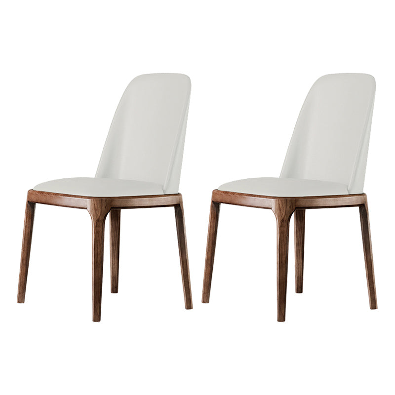 Chaises de salle à manger en bois de style scandinave, chaise à dossier solide sans bras pour salle à manger