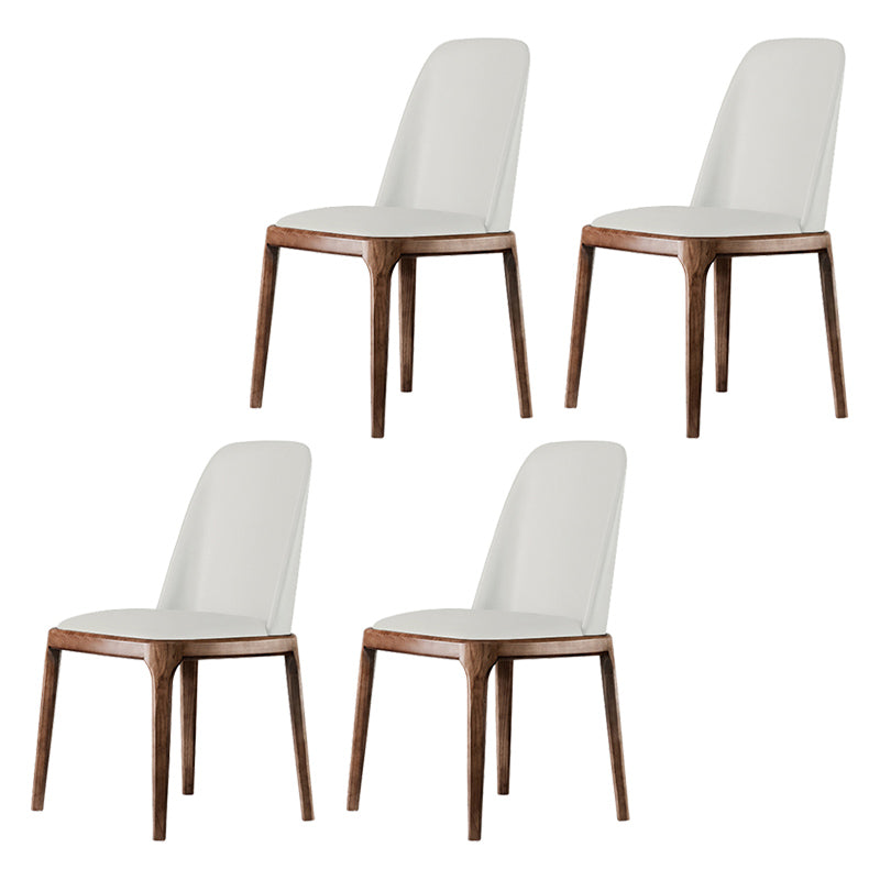 Chaises de salle à manger en bois de style scandinave, chaise à dossier solide sans bras pour salle à manger