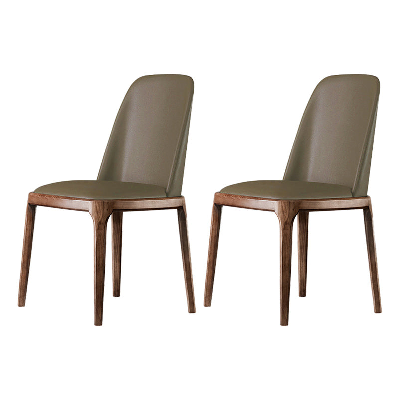 Chaises de salle à manger en bois de style scandinave, chaise à dossier solide sans bras pour salle à manger