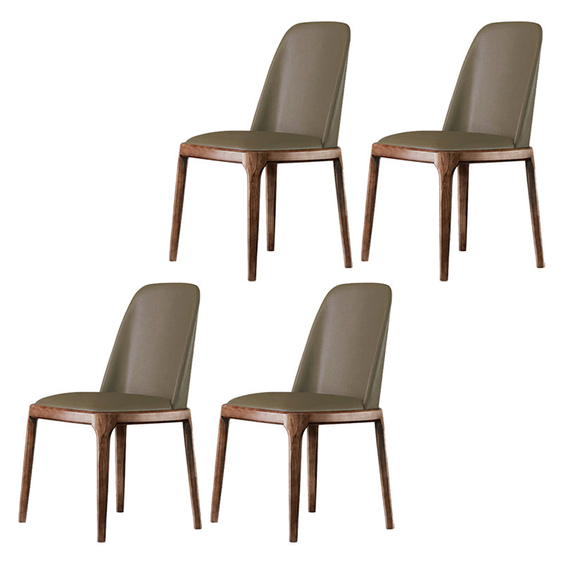 Chaises de salle à manger en bois de style scandinave, chaise à dossier solide sans bras pour salle à manger