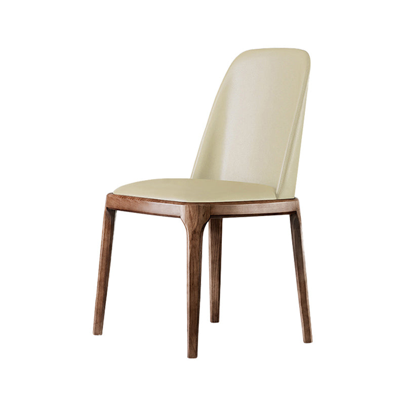 Chaises de salle à manger en bois de style scandinave, chaise à dossier solide sans bras pour salle à manger