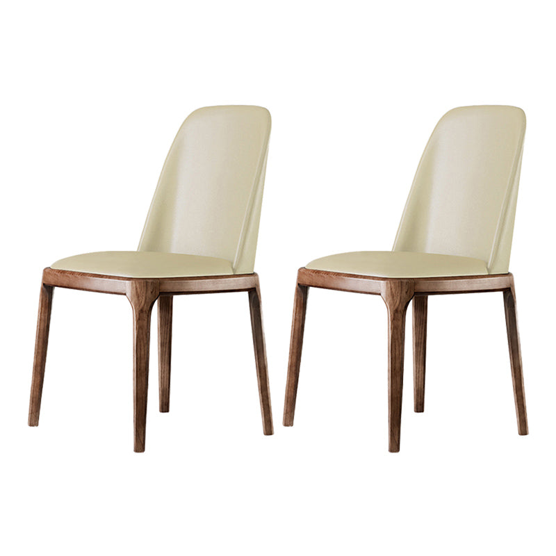 Chaises de salle à manger en bois de style scandinave, chaise à dossier solide sans bras pour salle à manger