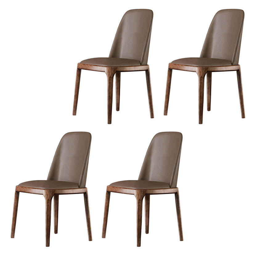 Chaises de salle à manger en bois de style scandinave, chaise à dossier solide sans bras pour salle à manger