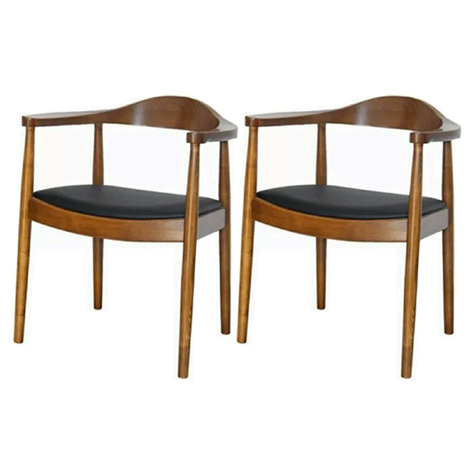 Chaise de salle à manger en bois de style scandinave, chaise d'appoint à dossier ouvert avec bras