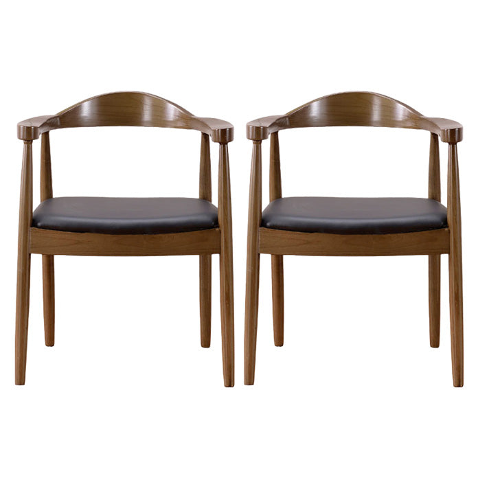Chaise de salle à manger en bois de style scandinave, chaise d'appoint à dossier ouvert avec bras