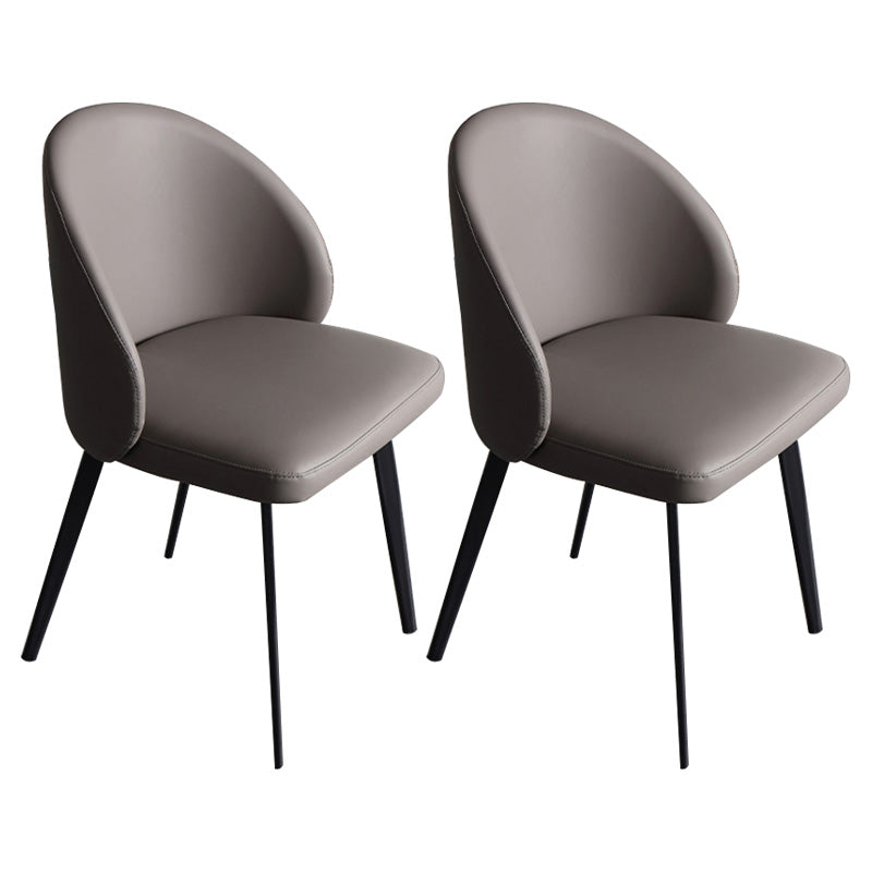 Chaise d'appoint en Faux cuir de Style minimaliste, chaises de salle à manger rembourrées sans accoudoirs pour la maison