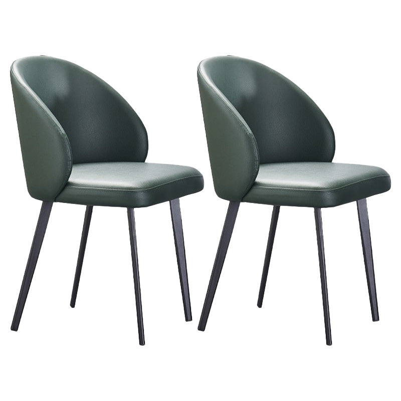Chaise d'appoint en Faux cuir de Style minimaliste, chaises de salle à manger rembourrées sans accoudoirs pour la maison