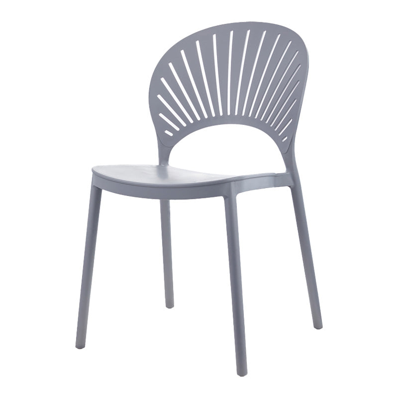Scandinavian Plastic Dining Armless Chair Kitchen and Dining Room Side Chairs