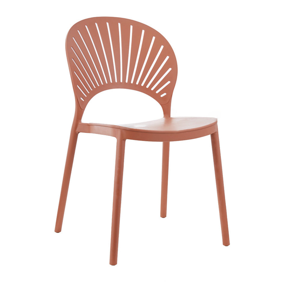 Scandinavian Plastic Dining Armless Chair Kitchen and Dining Room Side Chairs