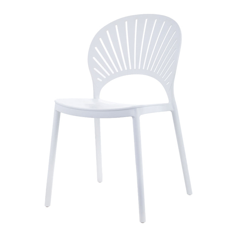 Scandinavian Plastic Dining Armless Chair Kitchen and Dining Room Side Chairs