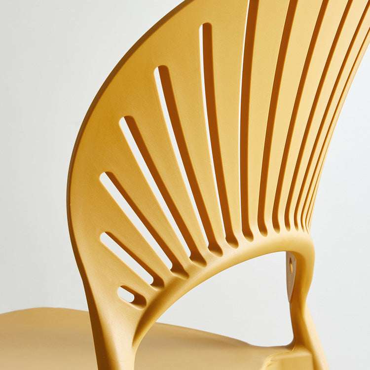 Scandinavian Plastic Dining Armless Chair Kitchen and Dining Room Side Chairs