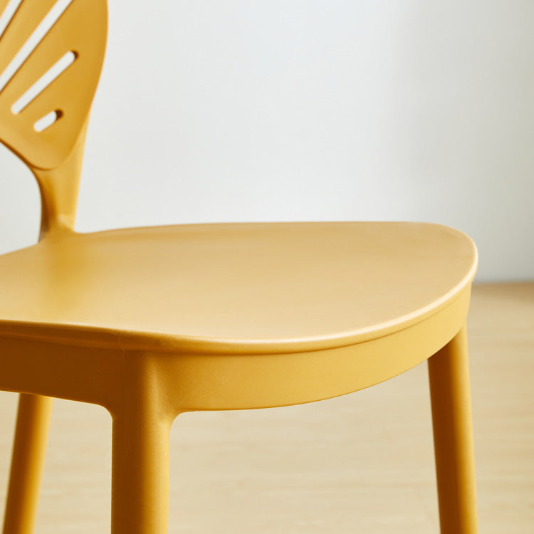 Scandinavian Plastic Dining Armless Chair Kitchen and Dining Room Side Chairs