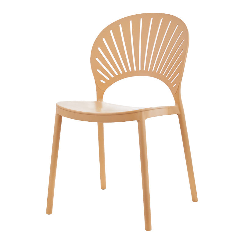 Scandinavian Plastic Dining Armless Chair Kitchen and Dining Room Side Chairs