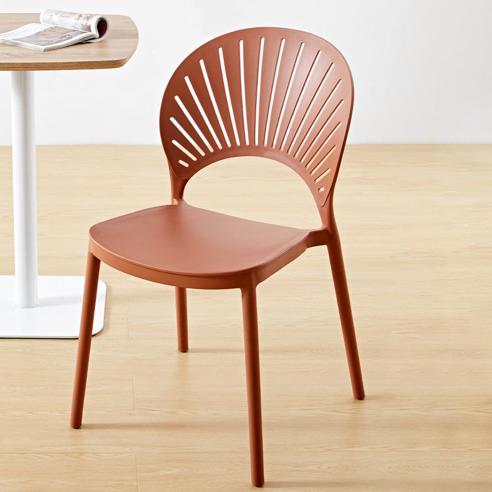Scandinavian Plastic Dining Armless Chair Kitchen and Dining Room Side Chairs