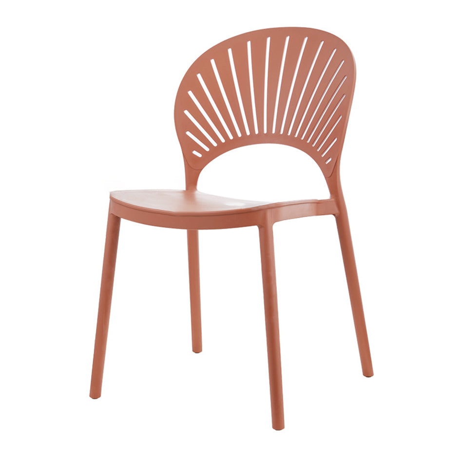 Scandinavian Plastic Dining Armless Chair Kitchen and Dining Room Side Chairs