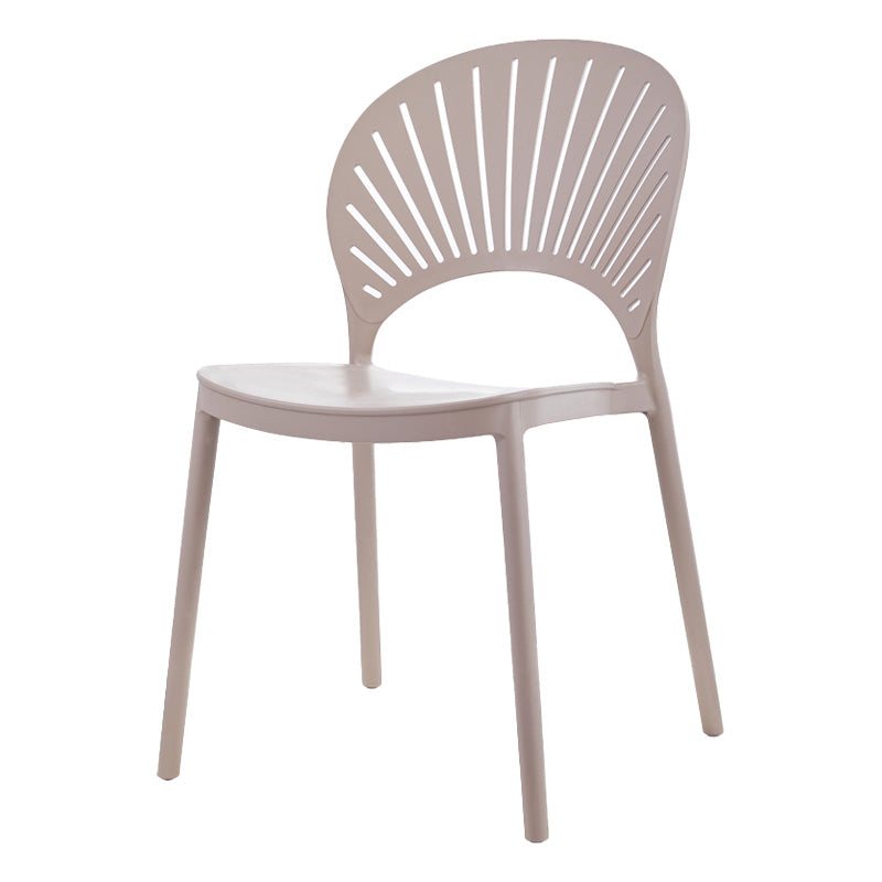 Scandinavian Plastic Dining Armless Chair Kitchen and Dining Room Side Chairs