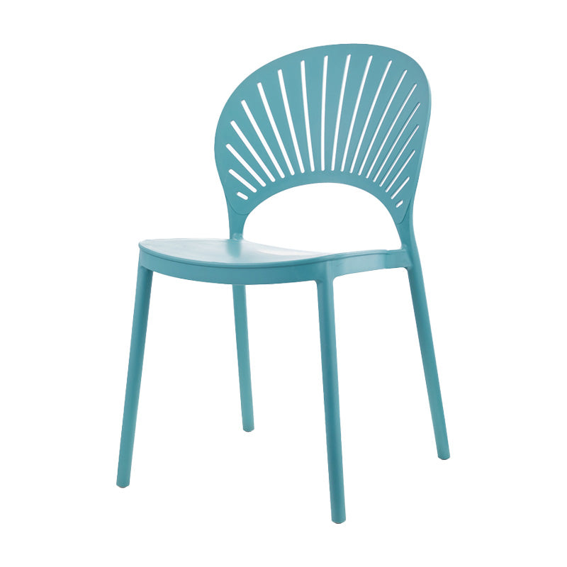 Scandinavian Plastic Dining Armless Chair Kitchen and Dining Room Side Chairs