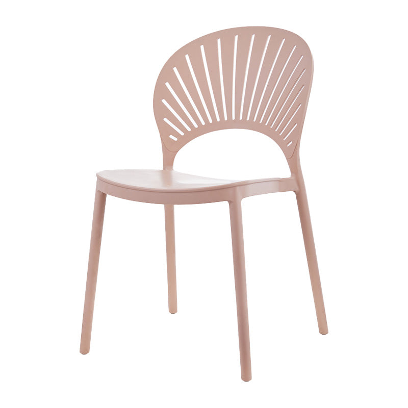 Scandinavian Plastic Dining Armless Chair Kitchen and Dining Room Side Chairs