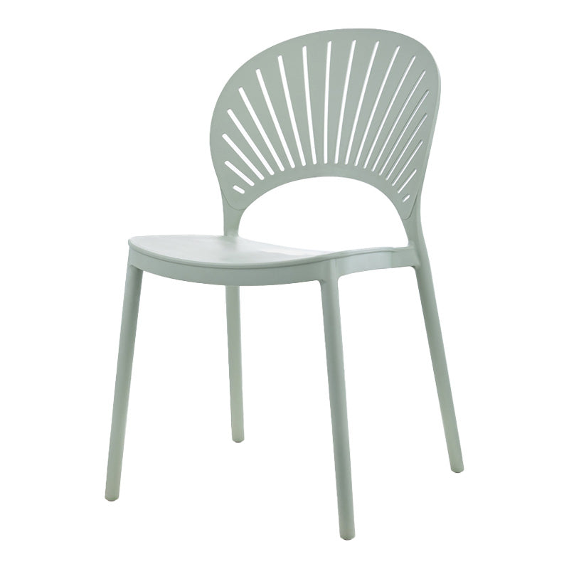 Scandinavian Plastic Dining Armless Chair Kitchen and Dining Room Side Chairs