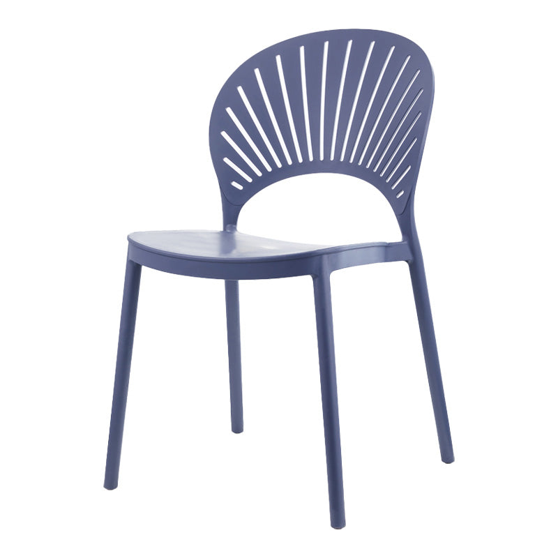 Scandinavian Plastic Dining Armless Chair Kitchen and Dining Room Side Chairs