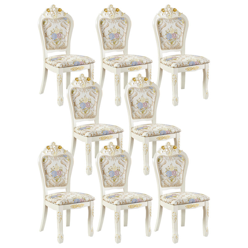Upholstered European Style Restaurant Side Chair White Open Dining Chair