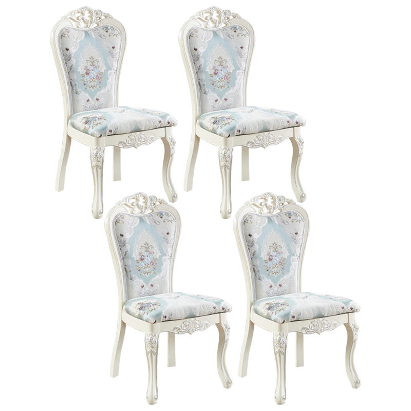 Upholstered European Style Restaurant Side Chair White Open Dining Chair