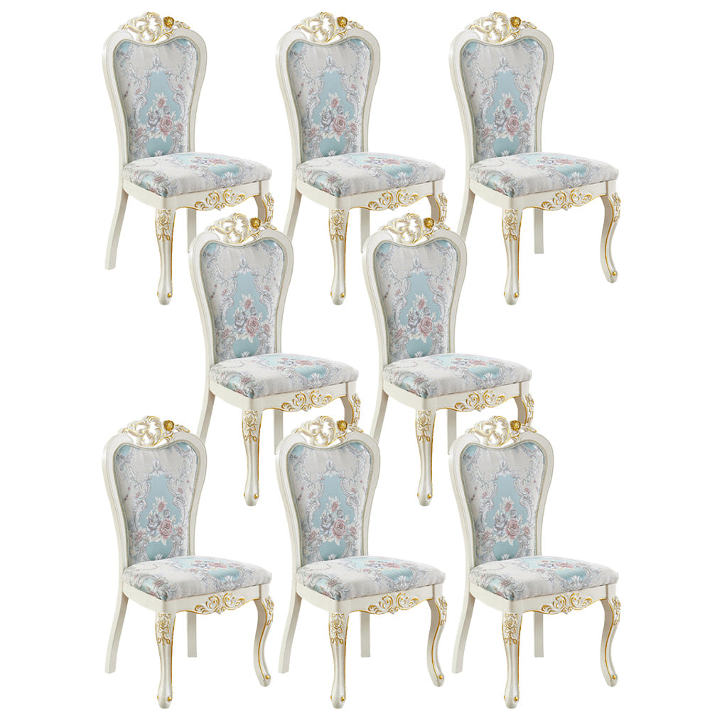 Upholstered European Style Restaurant Side Chair White Open Dining Chair