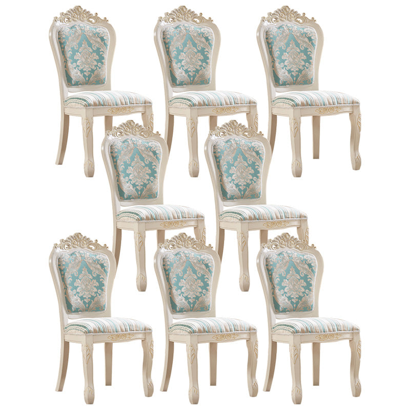 Upholstered European Style Restaurant Side Chair White Open Dining Chair