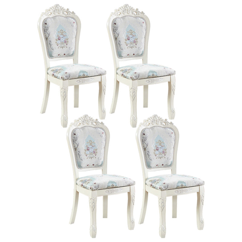 Chaise latérale rembourrée de restaurant de style européen, chaise de salle à manger ouverte blanche