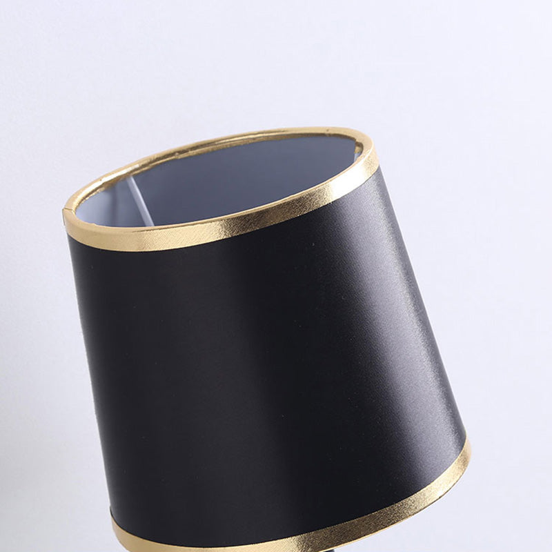 16"/18.5" W Cone Wall Mount Lighting Minimalism Metallic 1 Light Black/Flaxen Wall Sconce Light for Bedroom