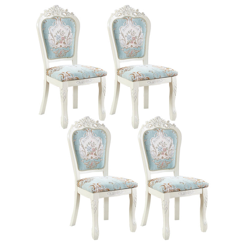 Chaise latérale rembourrée de restaurant de style européen, chaise de salle à manger ouverte blanche