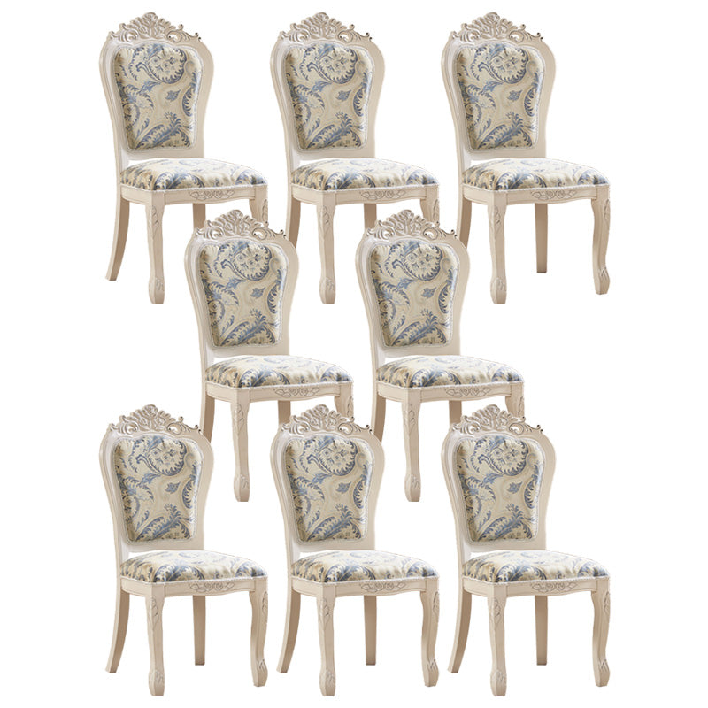 Upholstered European Style Restaurant Side Chair White Open Dining Chair