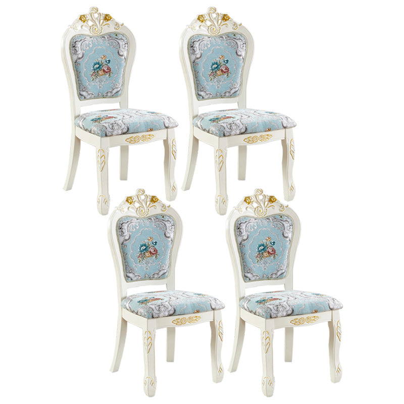 Upholstered European Style Restaurant Side Chair White Open Dining Chair