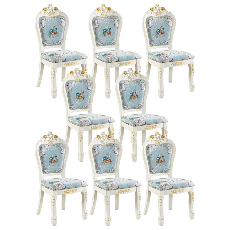Upholstered European Style Restaurant Side Chair White Open Dining Chair