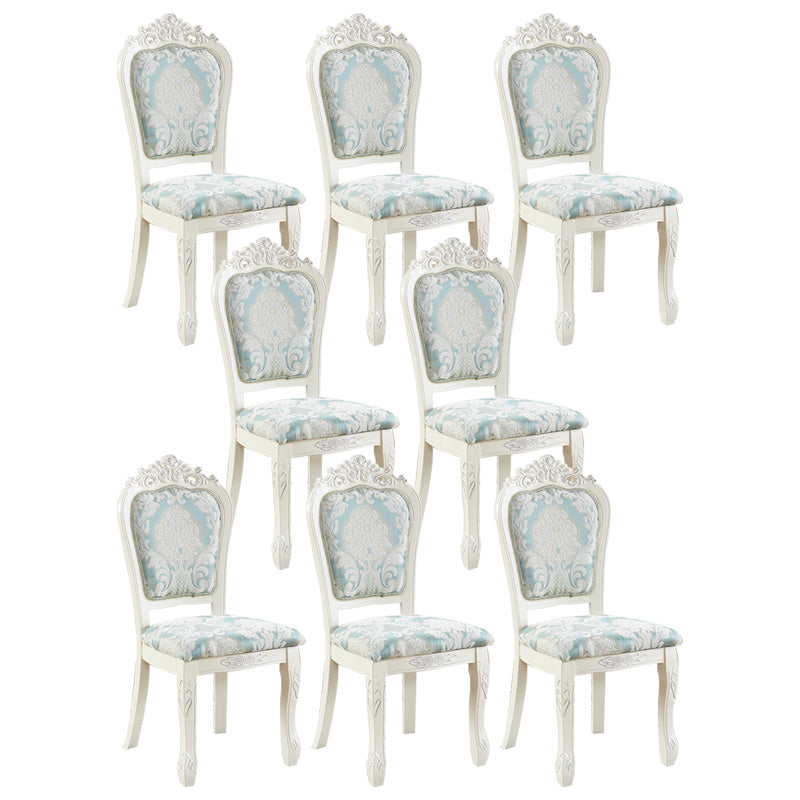 Upholstered European Style Restaurant Side Chair White Open Dining Chair