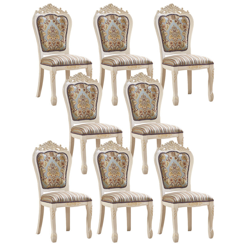 Upholstered European Style Restaurant Side Chair White Open Dining Chair
