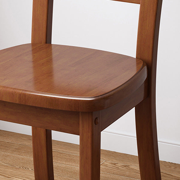 Contemporary Wood Side Chair Armless Ladder Back Dining Chair for Home Use