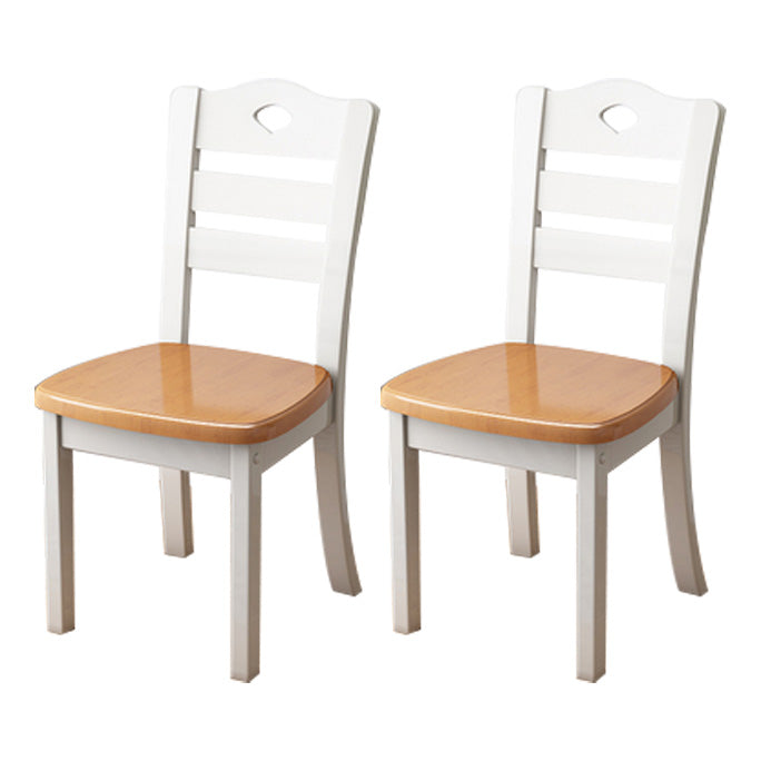 Chaise d'appoint contemporaine en bois, sans accoudoirs, avec dossier en échelle, pour usage domestique