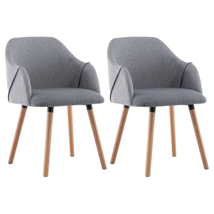 Nordic Style Solid Wood Dining Room Chair Upholstered Arm Chair for Home Use