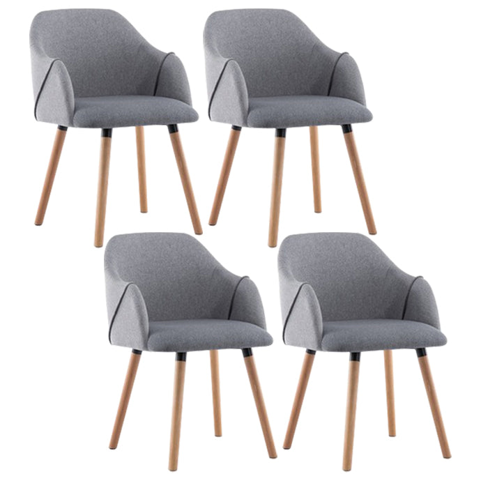 Nordic Style Solid Wood Dining Room Chair Upholstered Arm Chair for Home Use
