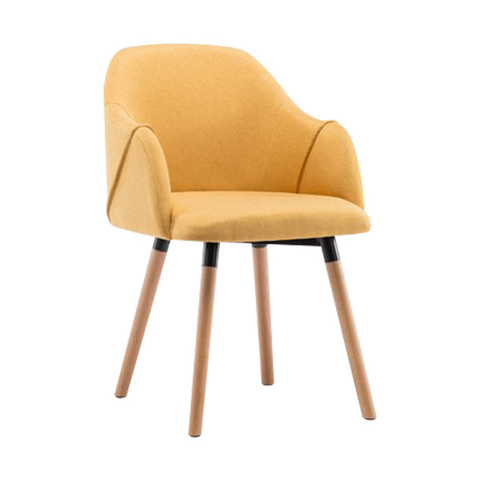 Nordic Style Solid Wood Dining Room Chair Upholstered Arm Chair for Home Use