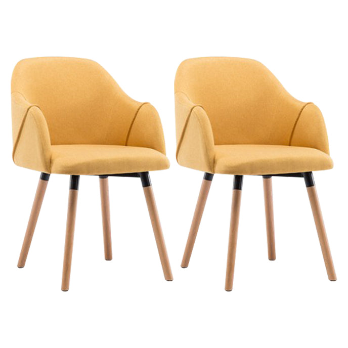Nordic Style Solid Wood Dining Room Chair Upholstered Arm Chair for Home Use